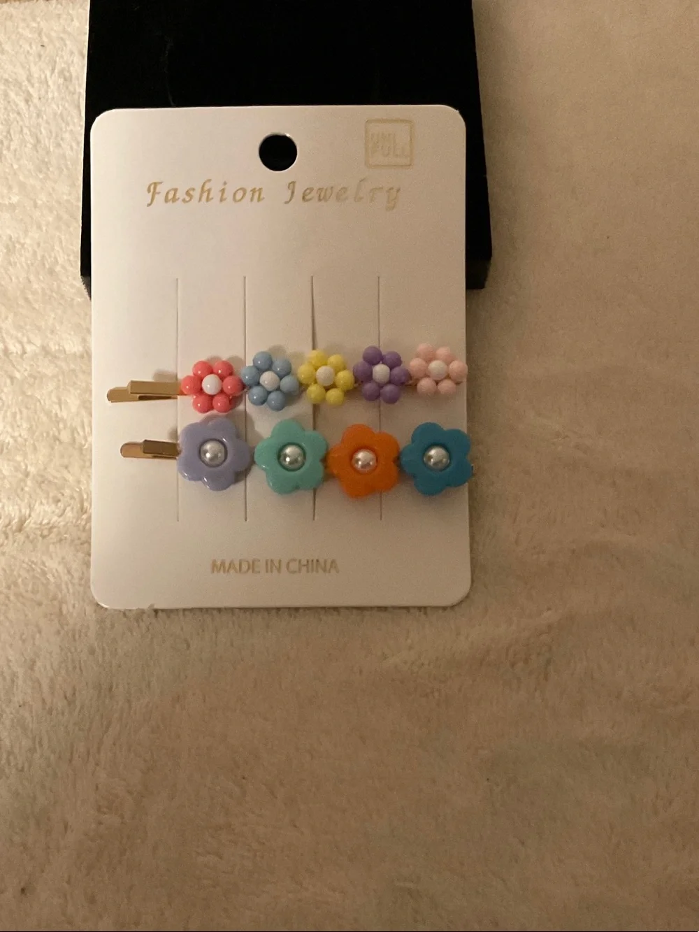 Fashion Jewelry Kids Floral Hair Clip Set - Pastel Multi